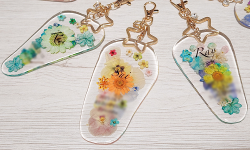 押し花キーホルダーワークショップ