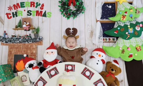 クリスマスカードや年賀状に！おひるねアート撮影会