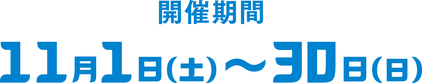 11月1日（土）～11月30日（日）